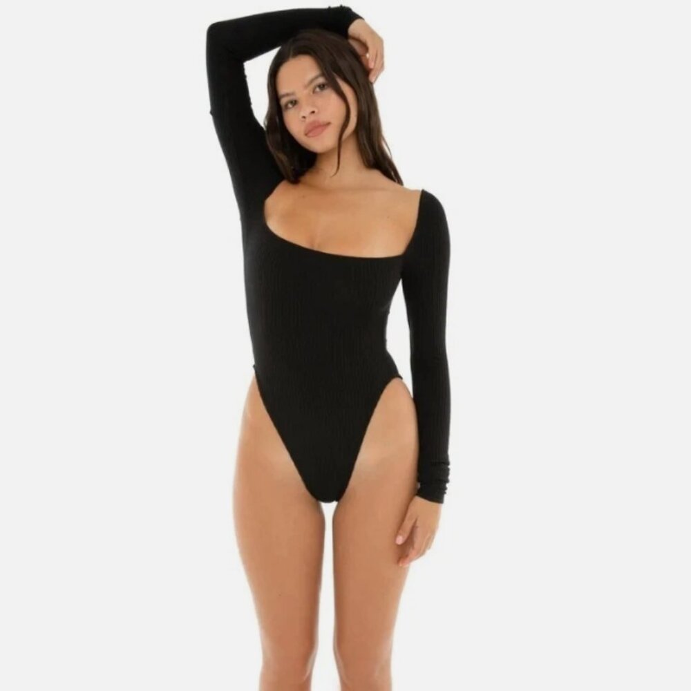 Are You Am I Anke Bodysuit in Black